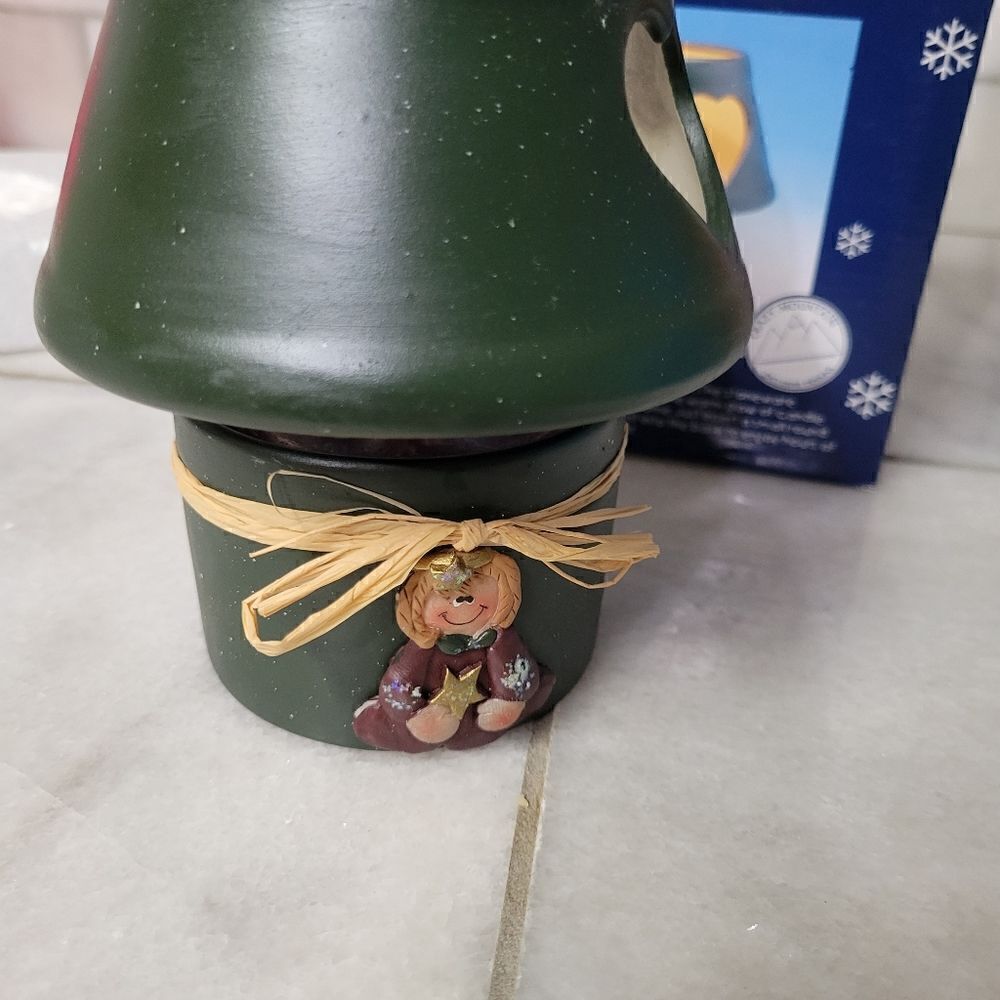 Amy's Loft 5" Stoneware Snowman Winter Candle Lamp w/ Yankee Candle